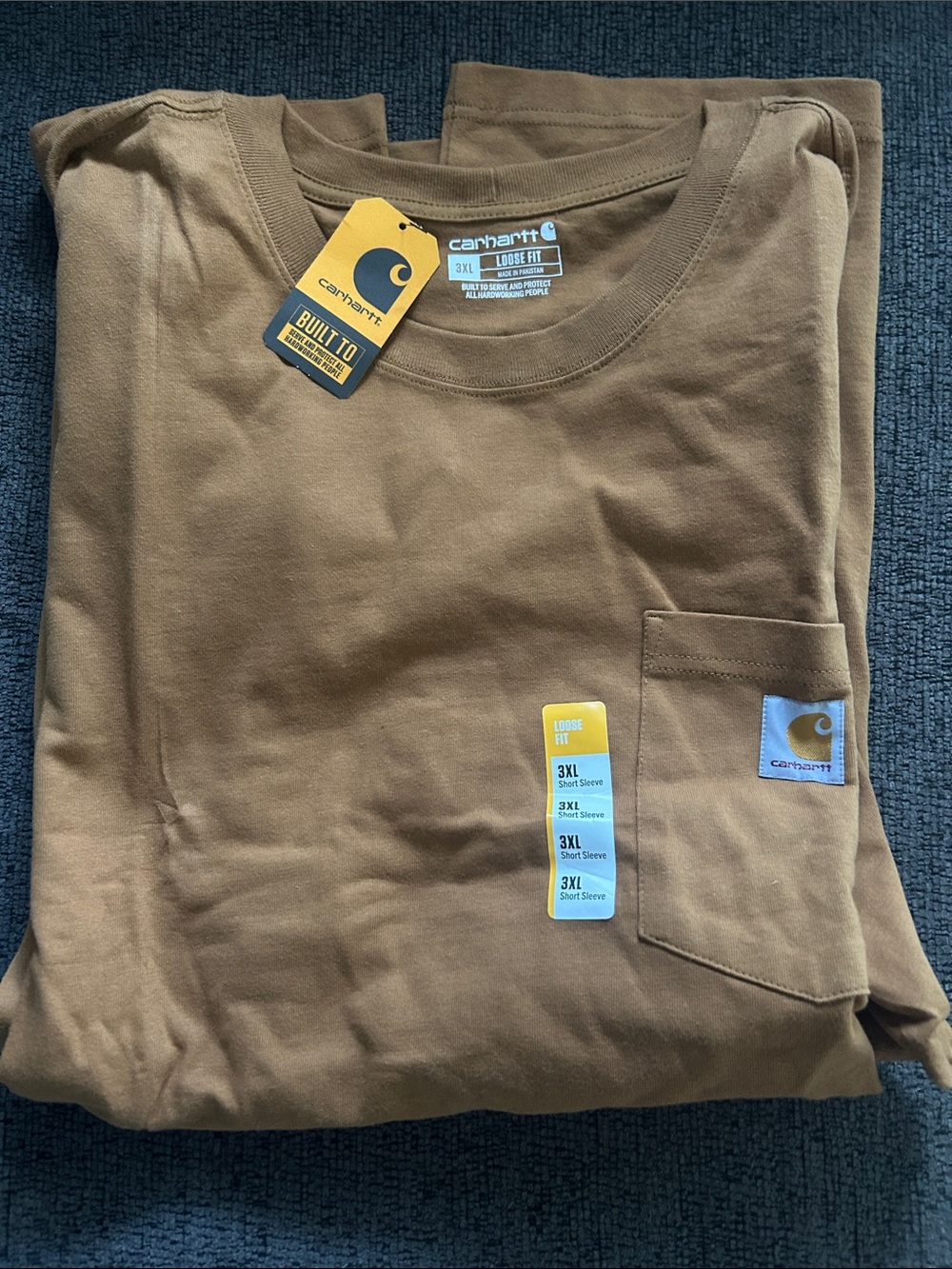 Carhartt Men’s Brown Short-Sleeve Pocket Tee